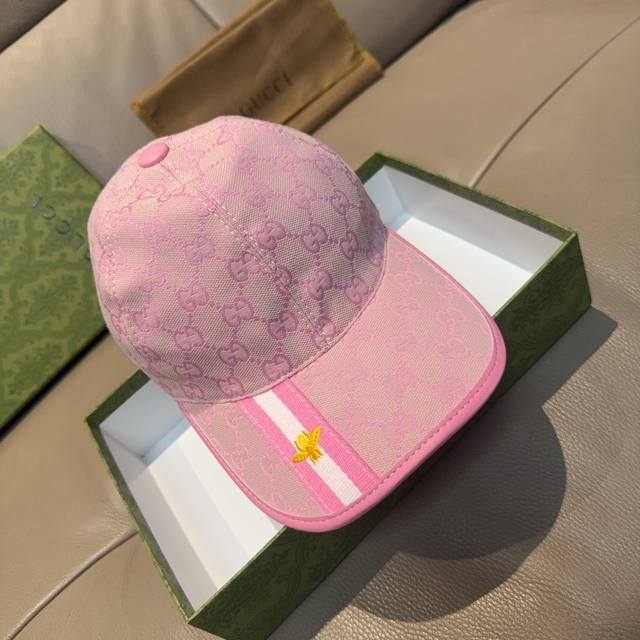 Comes With A Box And Fabric Bag, Gucci New Original Baseball Cap With Bee Webbin