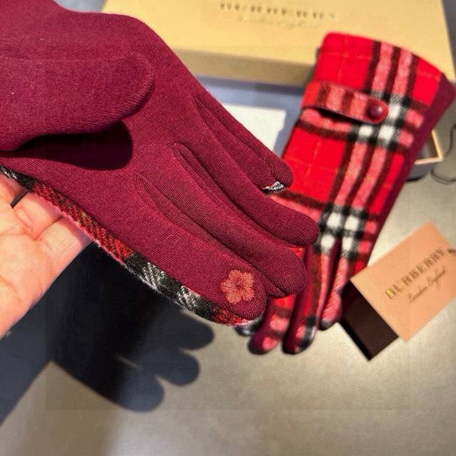 Burberry New Arrival Wool Gloves, Fashionable Gloves, Autumn/Winter Warm Fleece