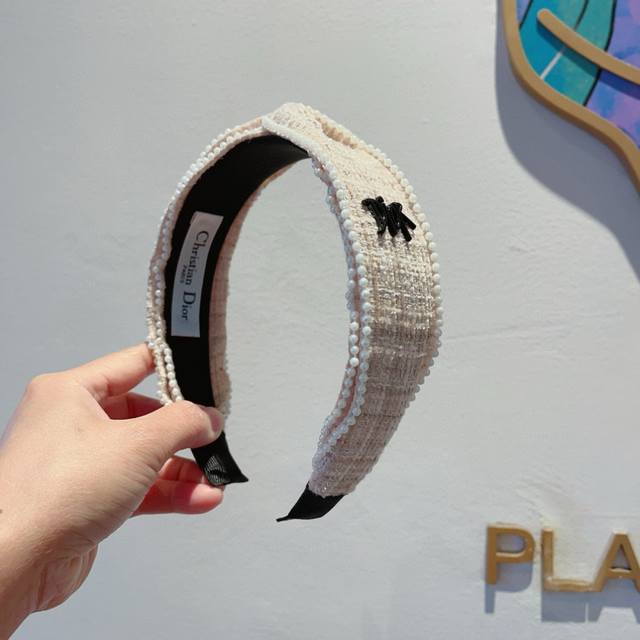 With Packaging Dior Dior Hot Korean-Style New Hairband, Versatile Pearl Headband