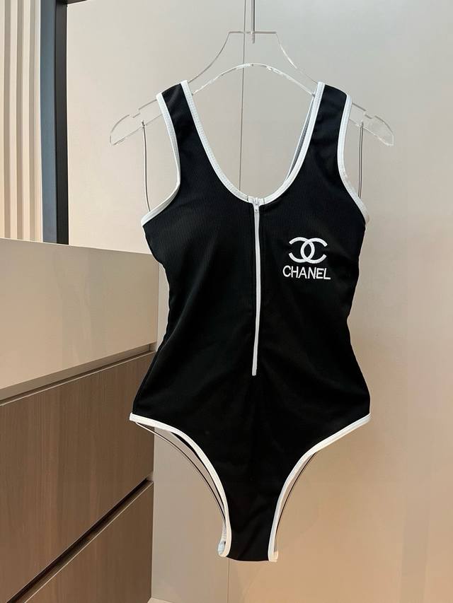 Chanel New One-Piece Swimsuit, Knitted Fabric, S M L Xl