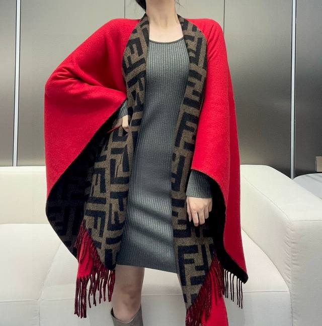 Premium Original Fendi Ff Letter Element Double-Sided Vintage Coat, Top-Tier Qua