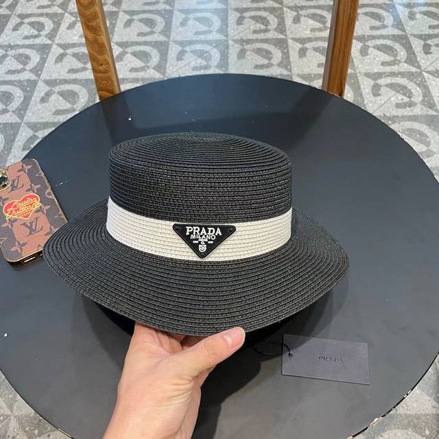 Prada's New Straw Sun Hat, Beach Style, Simple And Elegant, Versatile Piece. Per