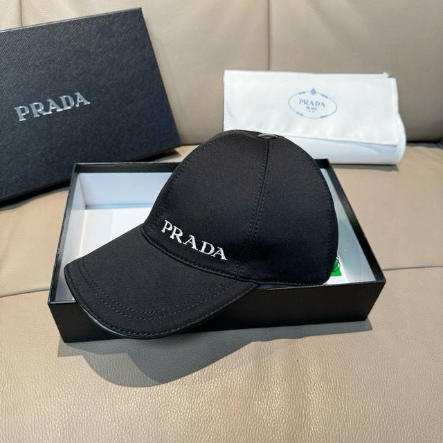 Comes With A Box And Cloth Bag, Prada New Original Baseball Cap, Embroidered Log