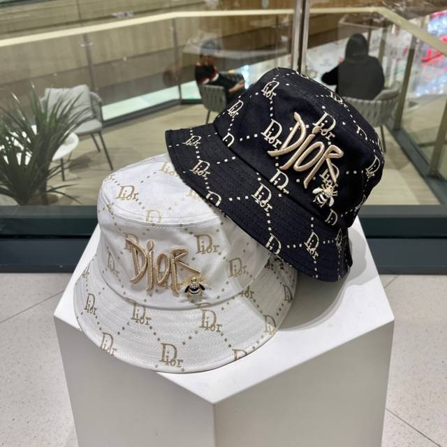 High-End Dior New Dior Fisherman's Hat, Ab Airport Look, Quality Import Version,