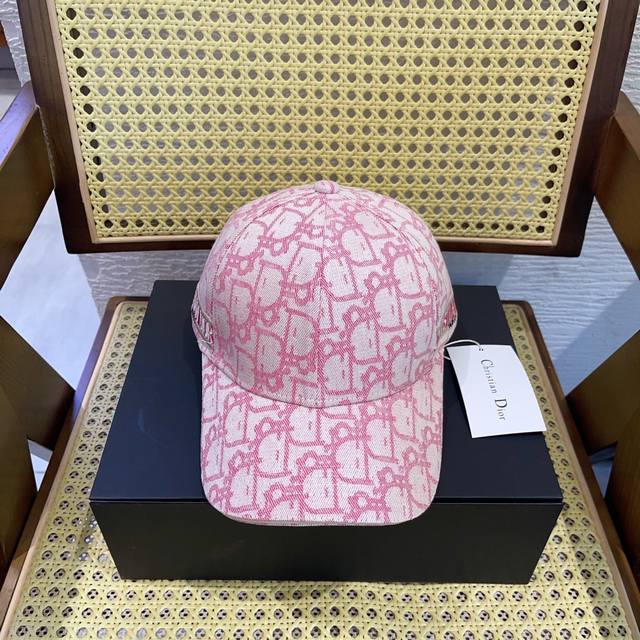 High-Volume Dior New Jacquard Baseball Cap With Classic Vintage Letters, Timeles