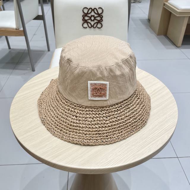 Chanel 2025 New Summer Fabric Blend Sun Hat, Casual And Versatile, Openwork Brim