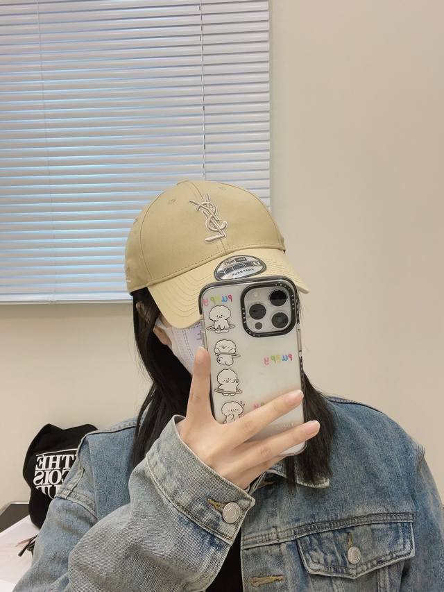 Ysl Saint Laurent Authentic Store-Style Letter Embroidered Baseball Cap Korean-S