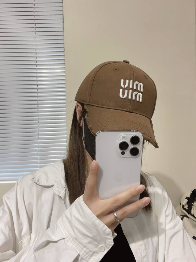 Comes With A Dust Bag. Miu Miu New Denim Order-Made Embroidered Baseball Cap, A