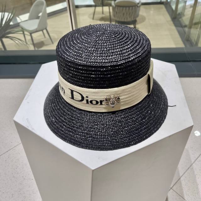 Dior Official Straw Hat, High-Density Craftsmanship, A Super Stylish Straw Hat!
