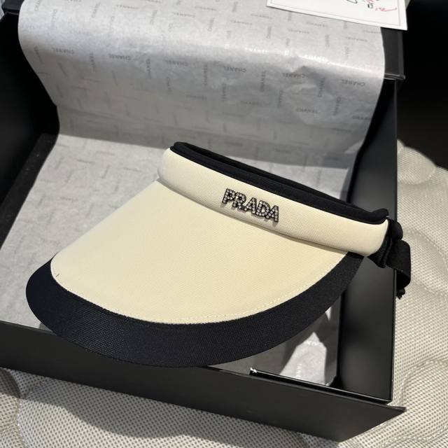 Prada New Open-Top Hairband Sun Hat, Adjustable, Head Circumference 57 Cm
