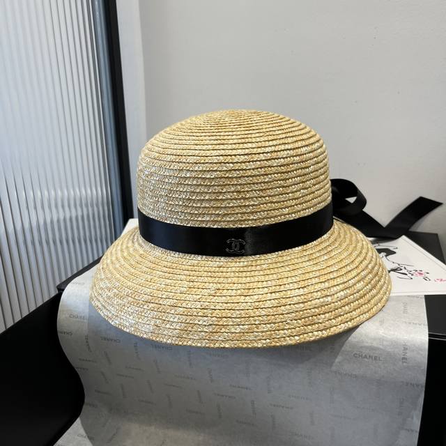 Chanel Straw Hat, Lantern-Style, Head Circumference 57 Cm