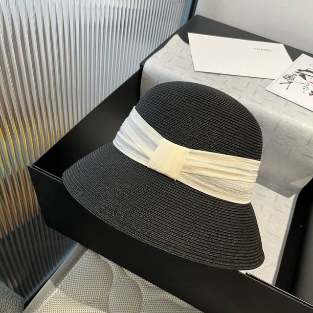 Dior New-Style Bucket Hat, Elegant Straw Hat, Made In Taiwan With Pp Straw, Head