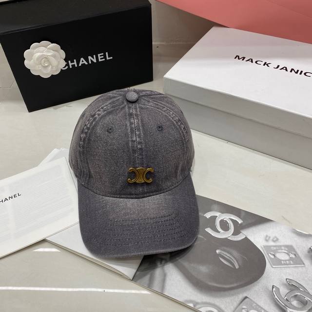 Running Volume: Celine ~ Washed And Distressed Denim Baseball Cap. Newly Launche