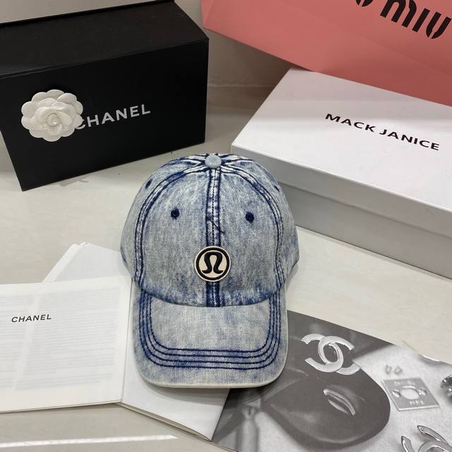 Running Volume: Lululemon ~ Washed And Distressed Denim Baseball Cap. Newly Laun