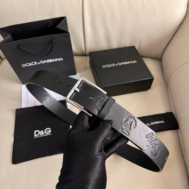 Special Dg, 4.0 Cm Wide Dolce&Gabbana New Embossed Leather Re-Edition Fashion Sh