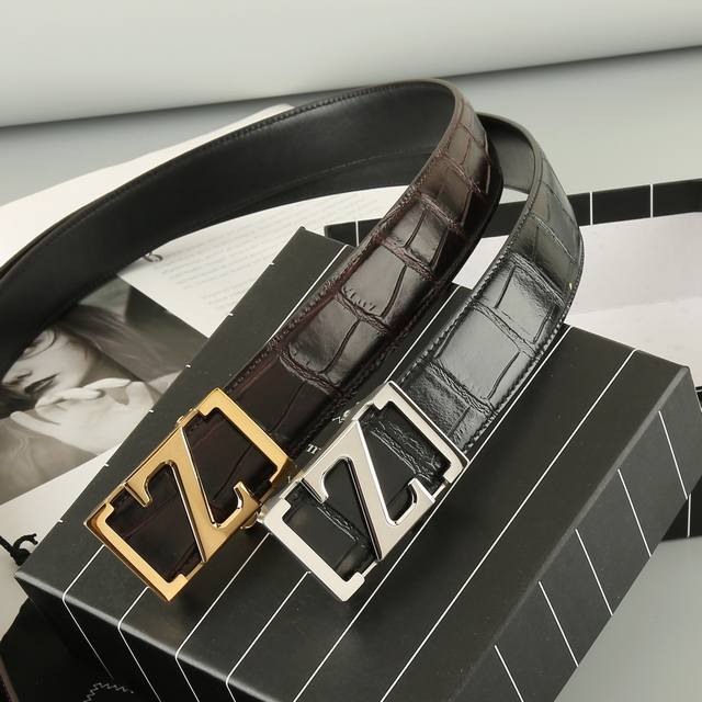 Special Brand: Zegna New Imported 3.5 Automatic Buckle Made Of Top-Grain Calfski