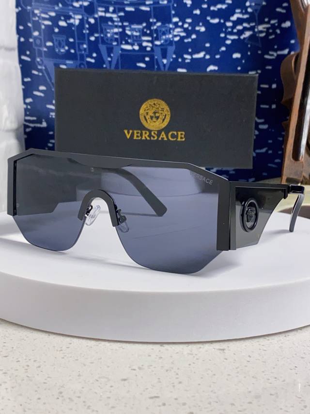 Versace 2025 New European And American Influencer-Style Sunglasses For Men, Meta