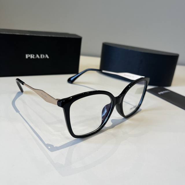 Prada Sunglasses, Flat-Top Glasses, Blue Light Blocking Optical Glasses