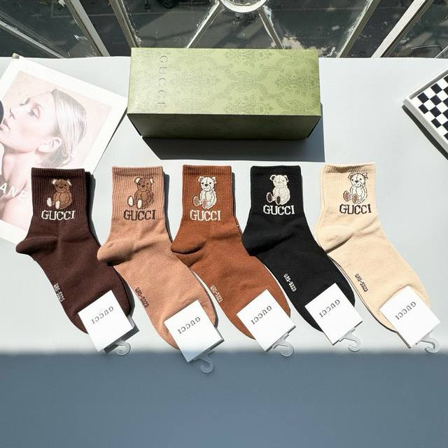 With Packaging, One Box Of Five Pairs. Gucci High-End Version ~ Stunningly Beaut