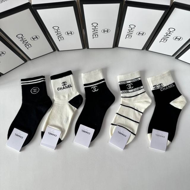 Specially Designed For Chanel Boutiques, These New Mid-Length Pile Socks Are A M