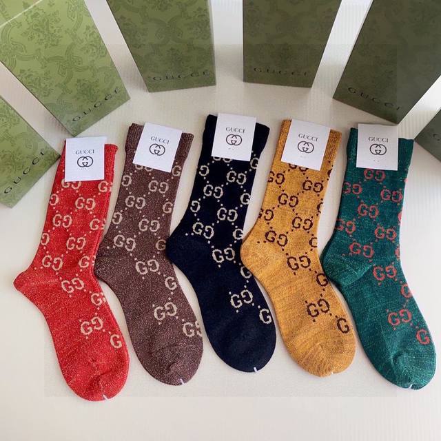 Special Edition Counter Packaging Gucci New Arrival Gold Thread Mid-Length Pile