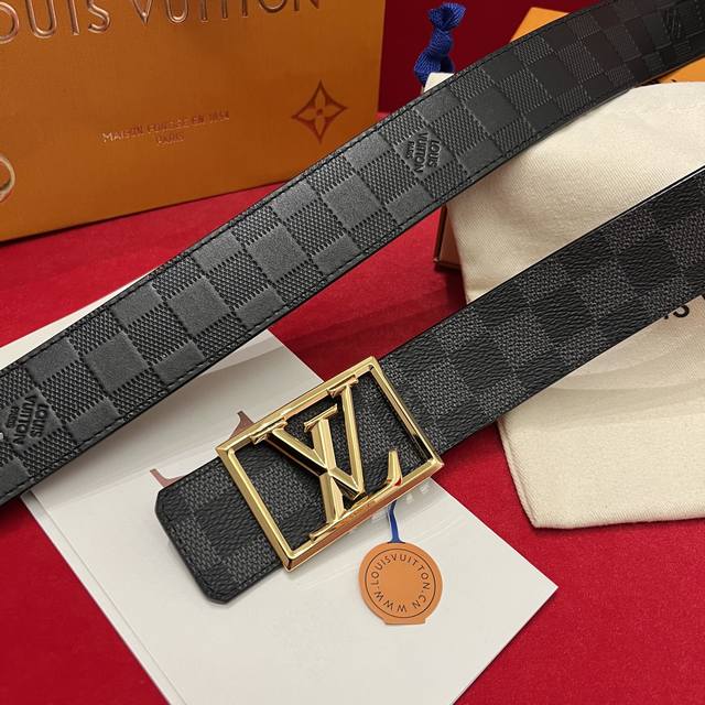 Donkey Brand New Men's Belt, 4Cm Width, Custom-Made Double-Sided Genuine Importe