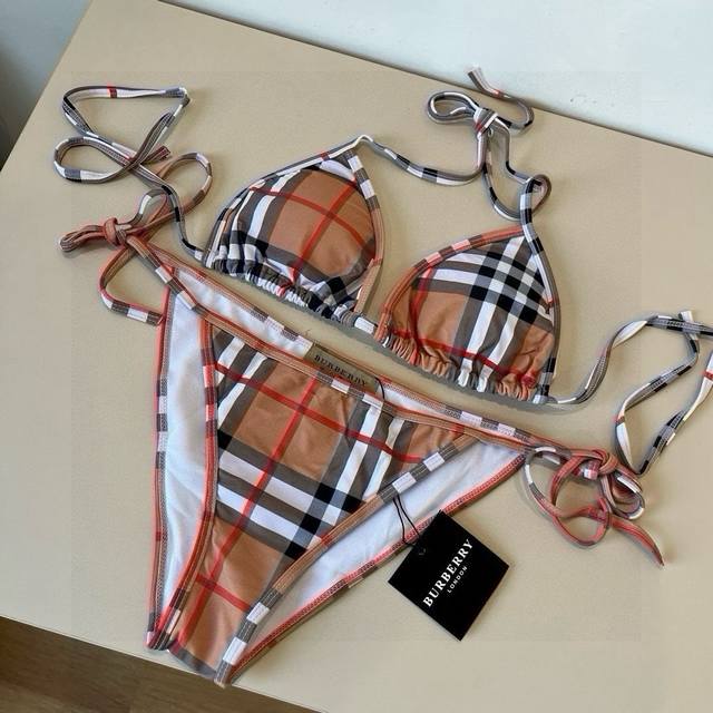 Burberry Classic British-Style Swimsuit, The Actual Product Is Absolutely Stunni