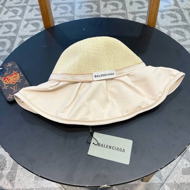 Balenciaga Fisherman's Hat For Women, Summer Sun Hat With Uv Protection, Colorfu