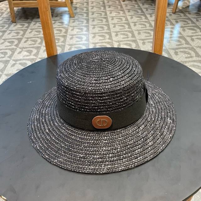 Dior Spring/Summer New Wheat Straw Hat, Simple And Elegant, A Versatile Piece Fo