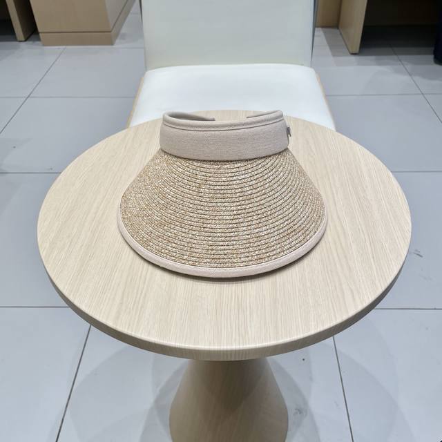 Prada 2025 Summer New Arrival Color-Block Exclusive Sun Hat With Open Top, Unise