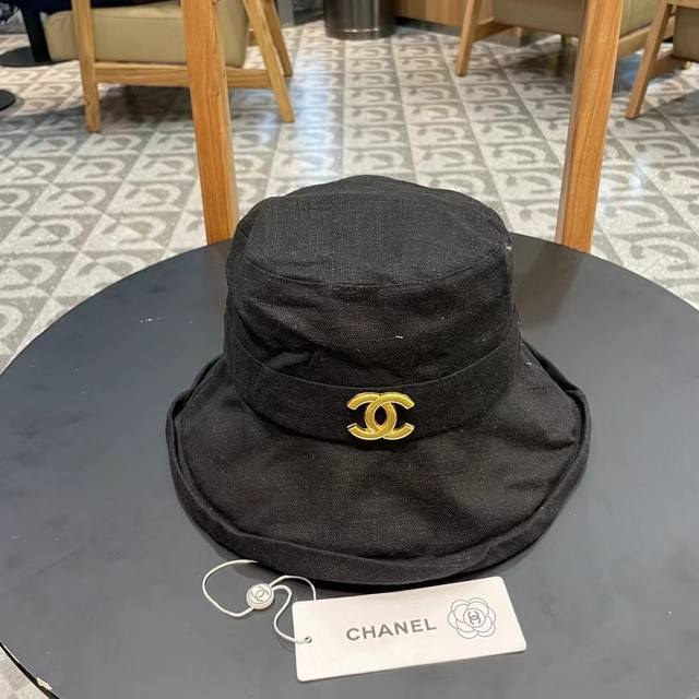 Chanel New Arrival Mini Chanel-Style Patchwork Sun Hat With Wide Brim, Unique De