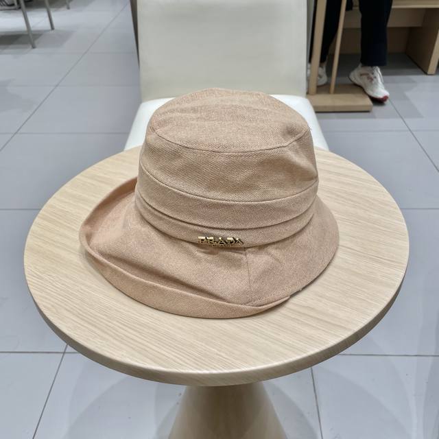 Prada Washi Paper Sun Hat For Women, Summer New Arrival, Breathable, Versatile,
