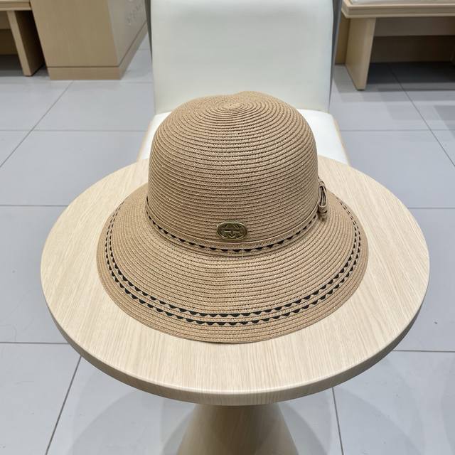 Gucci Floral Beach Hat For Women, Summer Travel Sun Hat, Outdoor Wide-Brimmed Su
