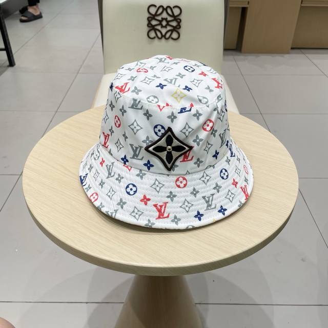 Lv New Fisherman's Hat, Vintage Pattern, Head Circumference 57Cm