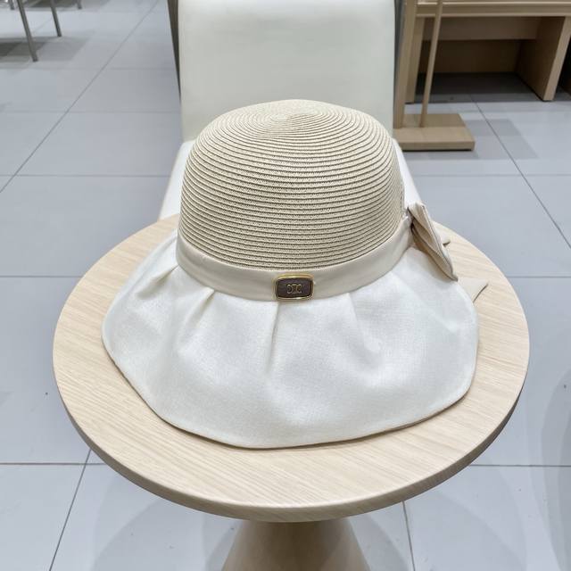 Celine Bow Fisherman's Hat New Spring/Summer Instagram Style Face-Slimming Wide-