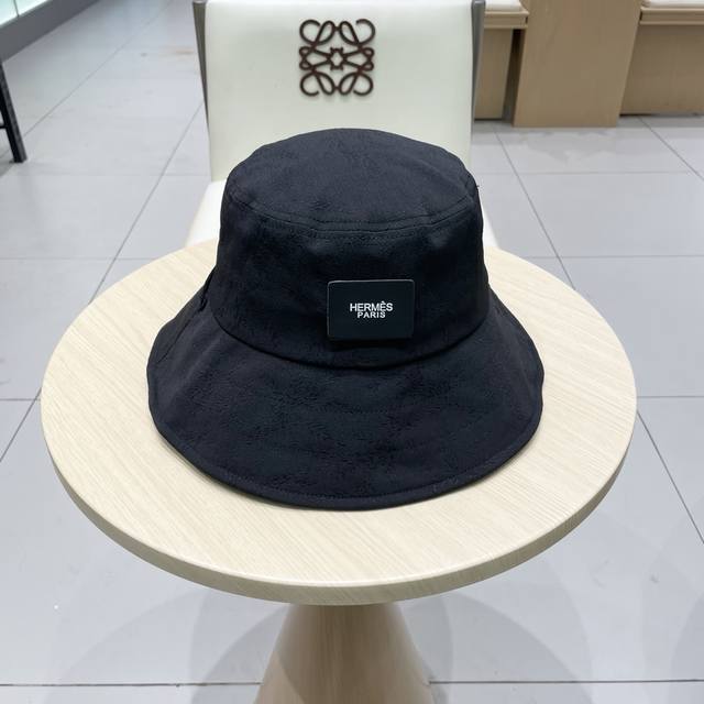 Herm S 2025 Summer New Arrival Striped Bow Hat Women's Casual Versatile Fisherma