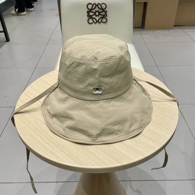 Chanel Summer Foldable Breathable Strap Solid Color Fisherman's Hat For Women, U