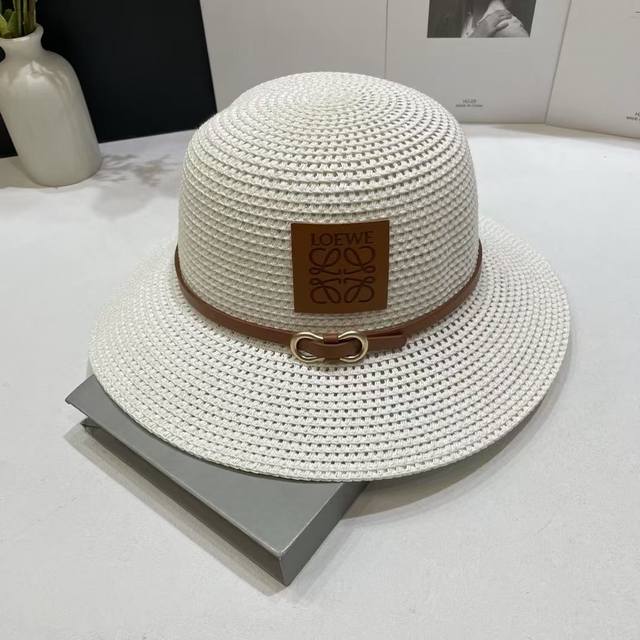 Running Quantity Loewe ~ Elegant Pp Straw Sun Hat, Sweet Style, Very Delicate Ha