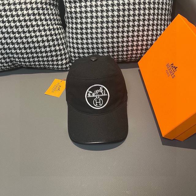 Comes With A Box And Fabric Bag, Herm S Original Baseball Cap, Classic H Logo, A