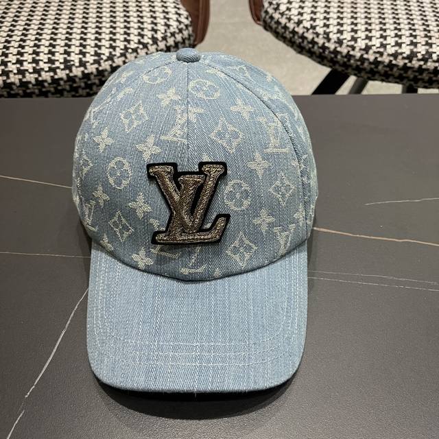 Lv Louis Vuitton New Original Baseball Cap, Lv Denim Jacquard, 1:1 Mold Customiz
