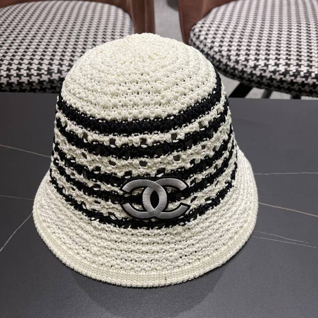 Chanel Straw Fisherman's Hat For Women, 2025 New Summer Japanese-Style Face-Flat