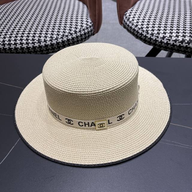Chanel 2025 New Straw Hat, High-End Custom, Lady-Like Style, Detailed Design, Su