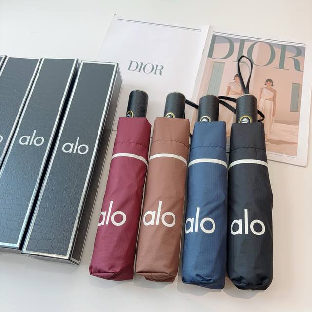 Alo Three-Fold Automatic Folding Umbrella With A Sleek, Luxurious Design Featuri