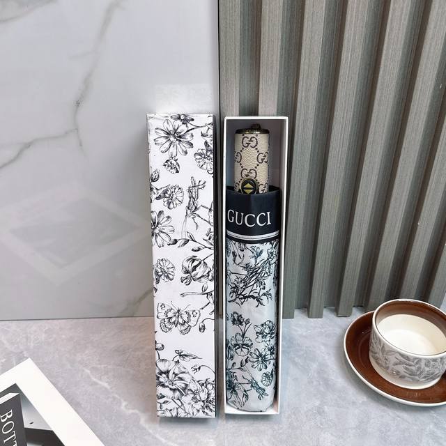 Gucci Mickey Summer New Arrival Automatic Folding Umbrella Black Coating Uv Prot