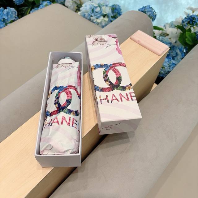 Chanel Chanel Lollipop Five-Fold Manual Folding Sun And Rain Umbrella Made With