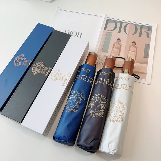 Versace New Model Three-Fold Automatic Folding Umbrella Annual Best-Selling Item