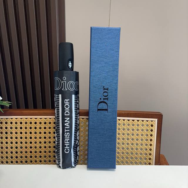 Dior Three-Fold Automatic Folding Umbrella Fashionable Oem-Quality Craftsmanship