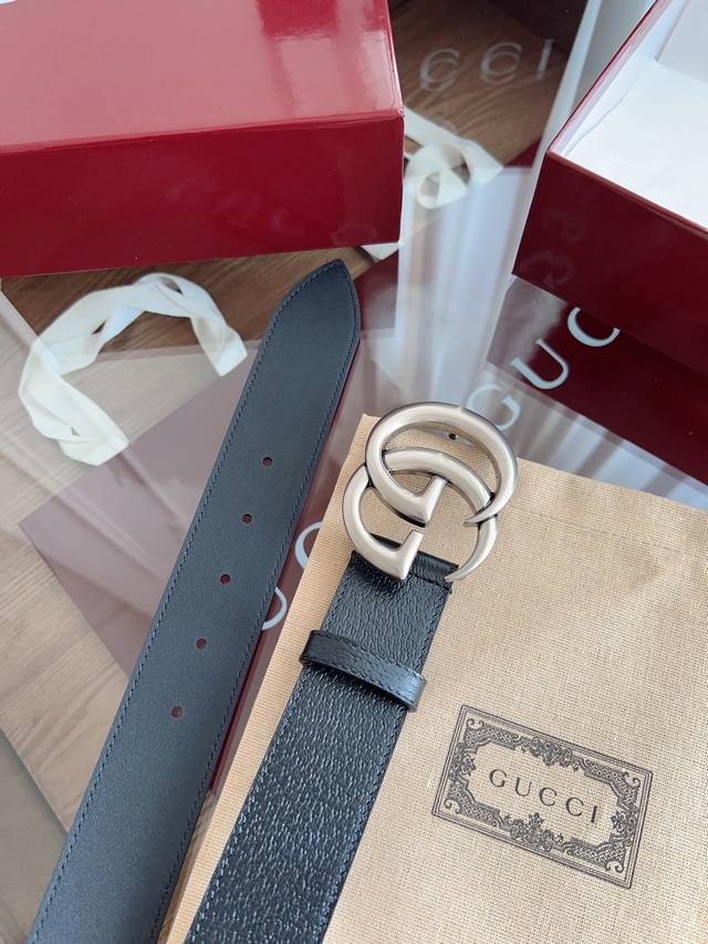 Gucci Surface Made Of Top-Grain Wild Boar-Textured Calfskin, Width 4.0 Cm, New L