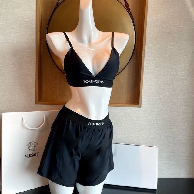 Tom Ford Leopard Print Letter-Printed Two-Piece Swimsuit. The Actual Product Is