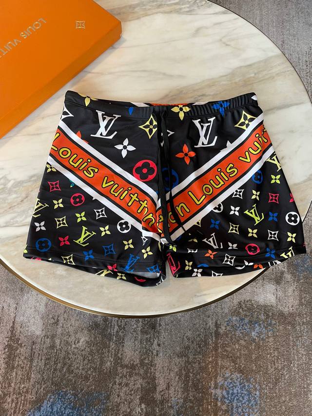 Lv Men's Custom-Made Swim Trunks With Drawstring Design New Arrival Vacation Ser